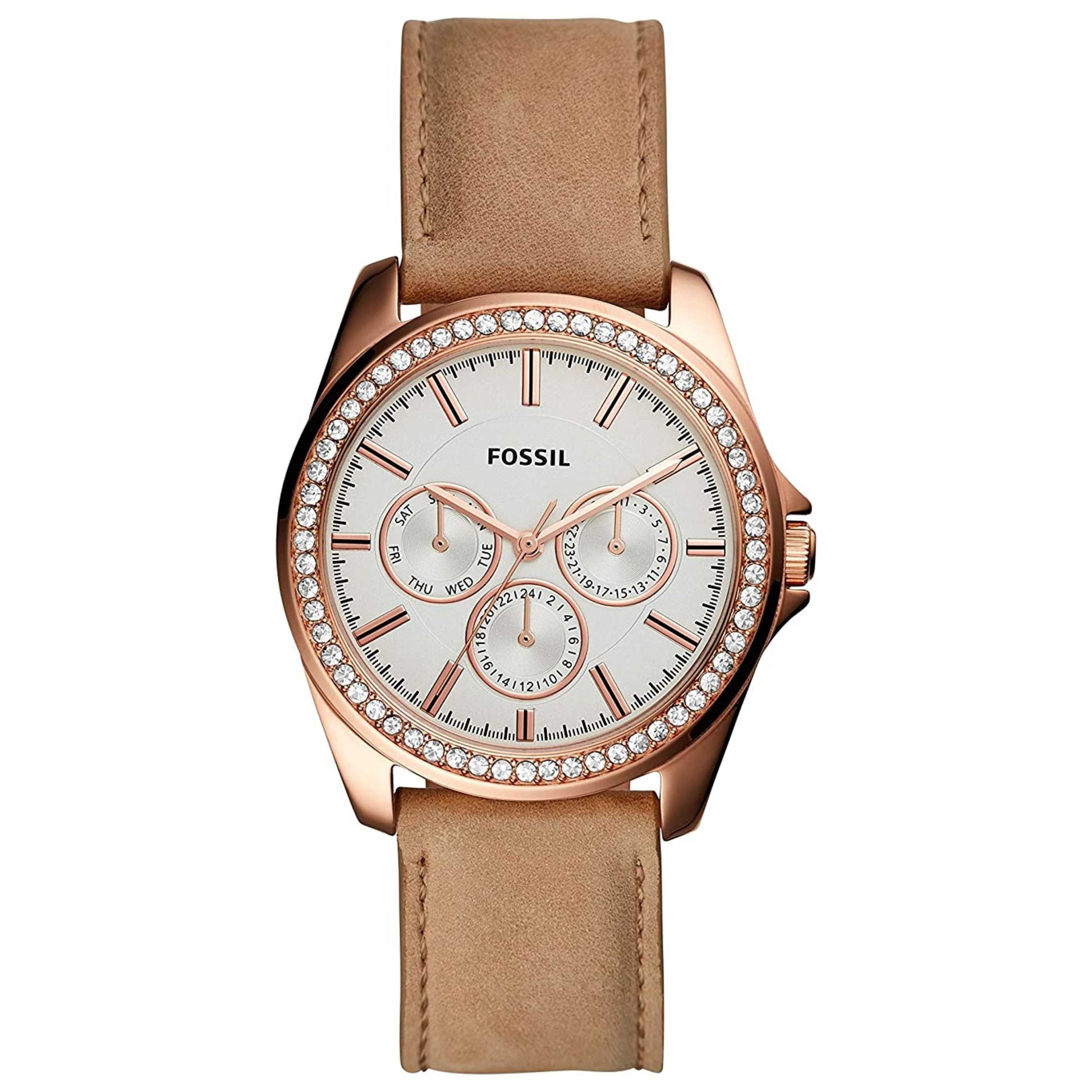 Front view of Fossil Janice Women's Quartz Watch BQ3382
