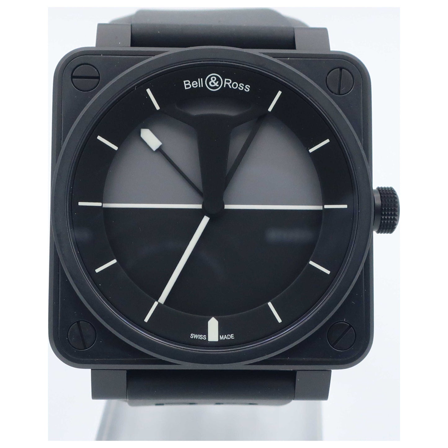 Front view of Bell & Ross Aviation Men's Automatic Watch BR01-92-HORIZON-SD