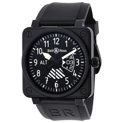 Front view of Bell & Ross Aviation Men's Automatic Watch BR01-ALTIMETER