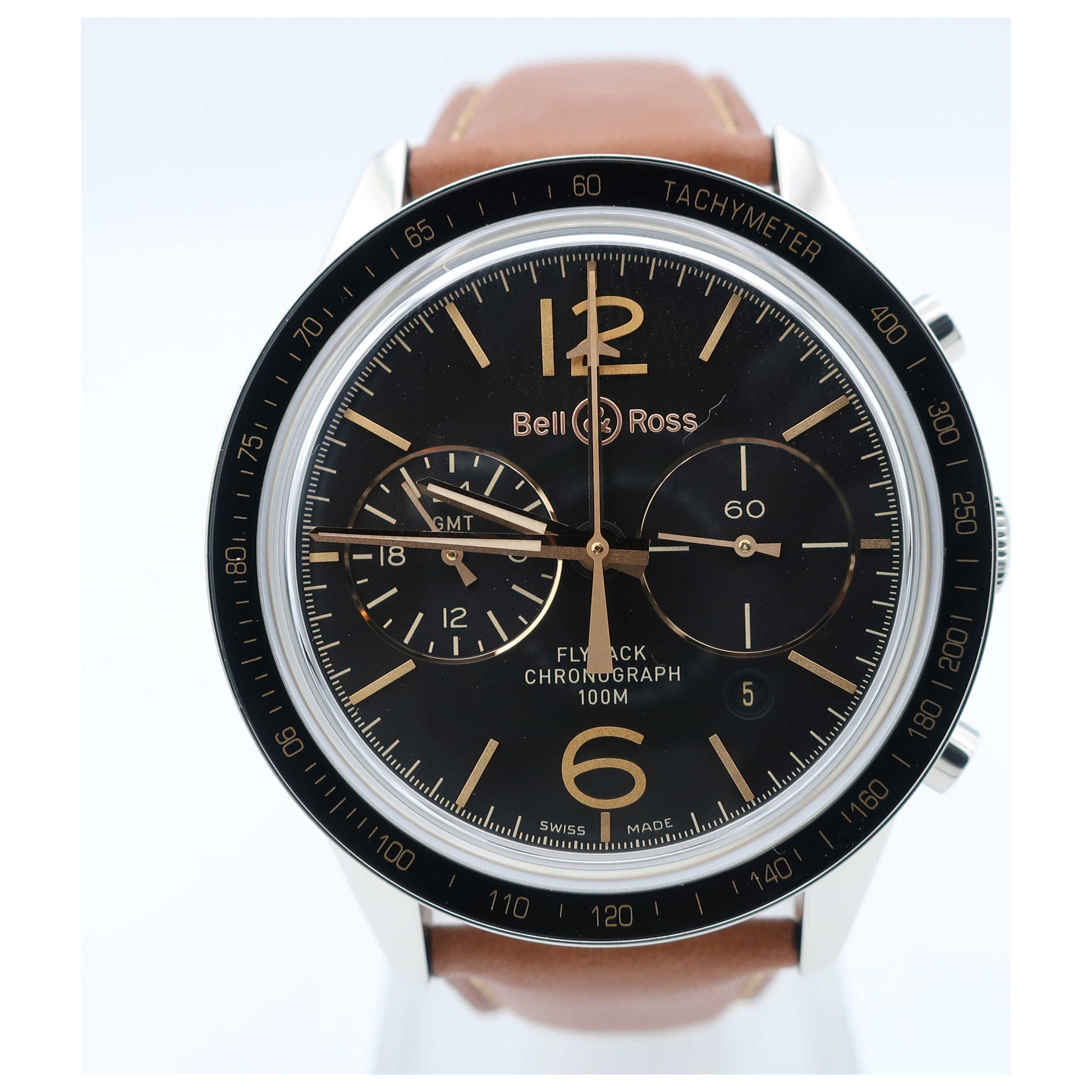 Front view of Bell & Ross BR 126 Men's Automatic Watch BRV126-FLY-GMTSCA-SD