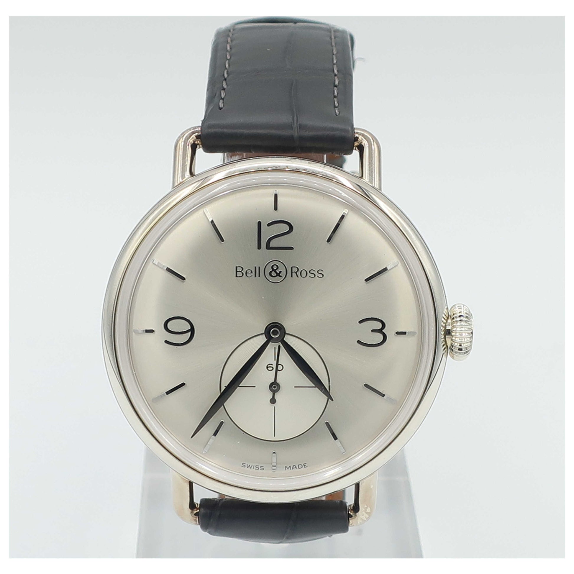 Front view of Bell & Ross WW1 Men's Manual-Wind Watch BRWW1-ME-AG-SISCR-SD