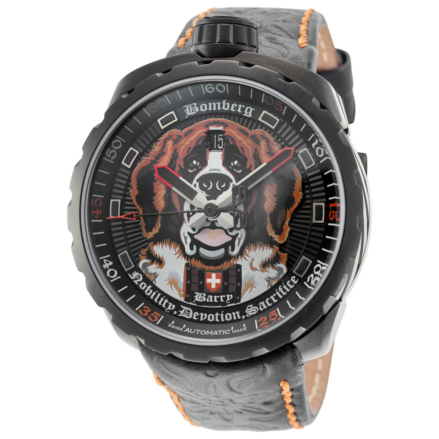 Front view of Bomberg Bolt-68 Men's Automatic Watch BS45APBA-044-3