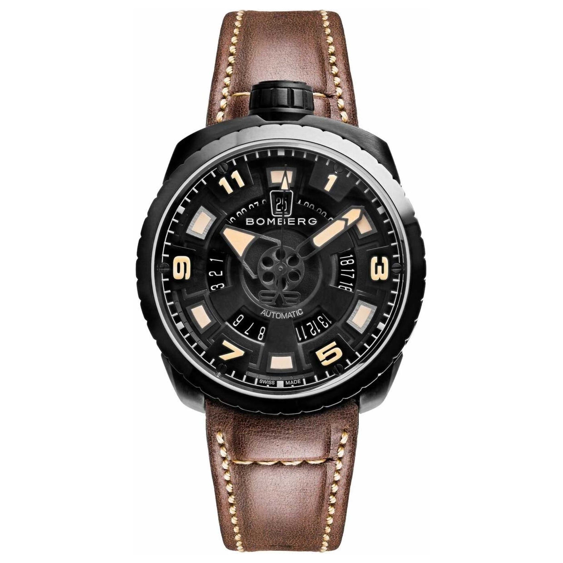 Front view of Bomberg Bolt-68 Men's Automatic Watch BS45APBA-045-4-3