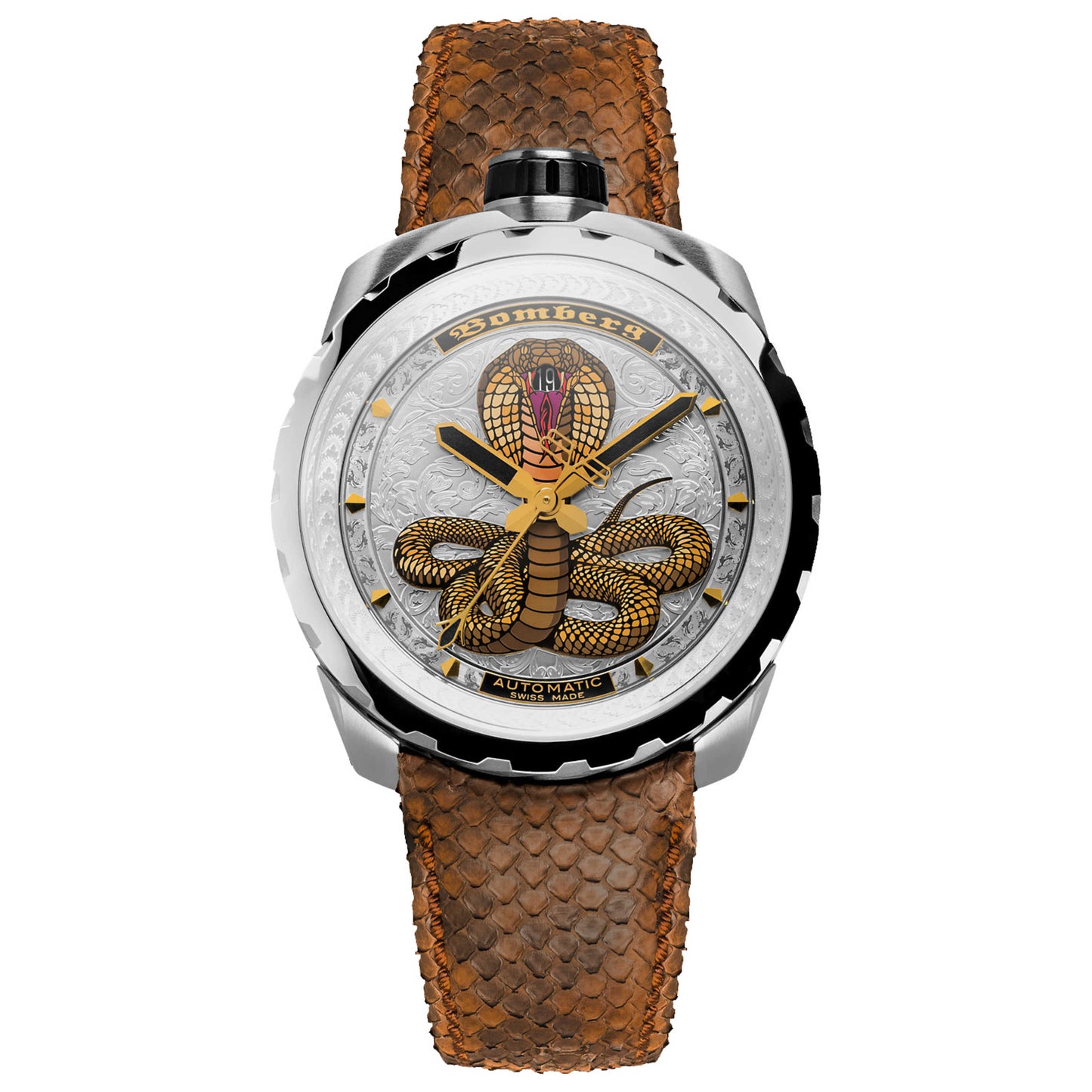 Front view of Bomberg Bolt-68 Men's Automatic Watch BS45ASS-043-2-3