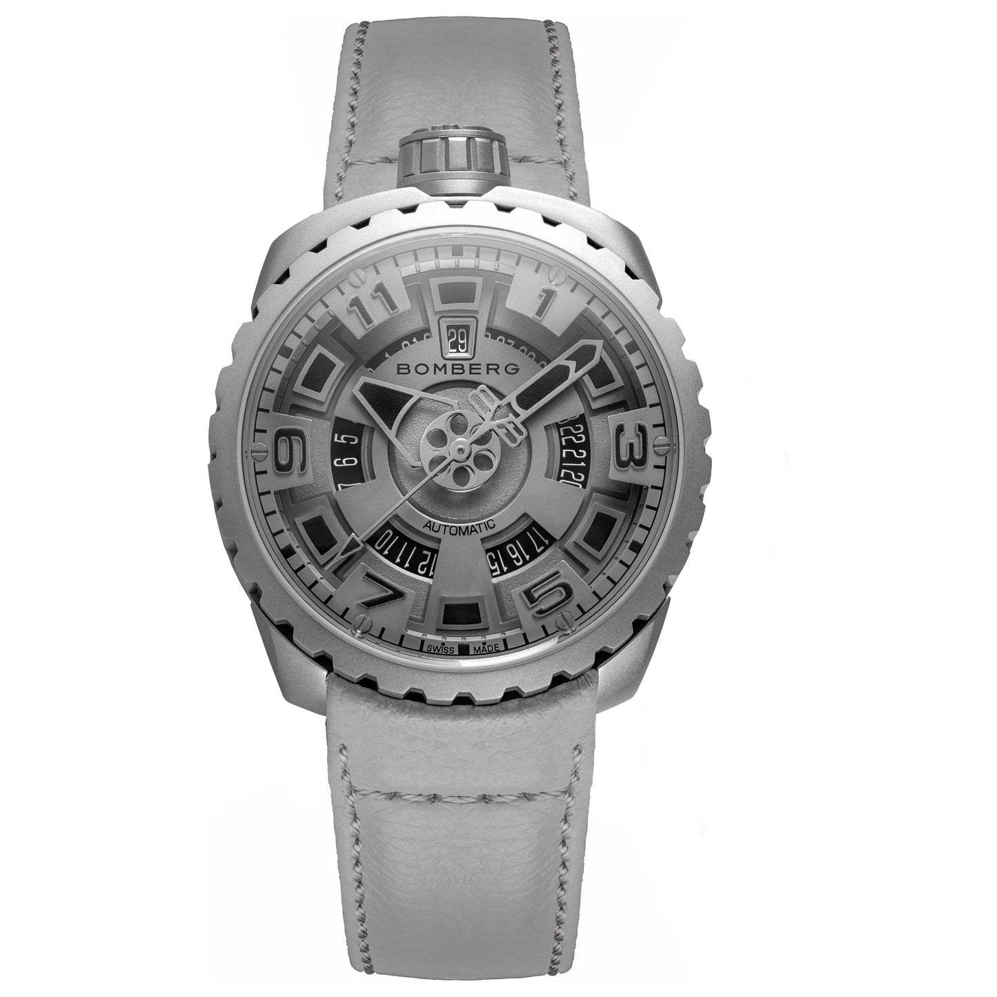 Front view of Bomberg Bolt-68 Men's Automatic Watch BS45ASS-045-6-3