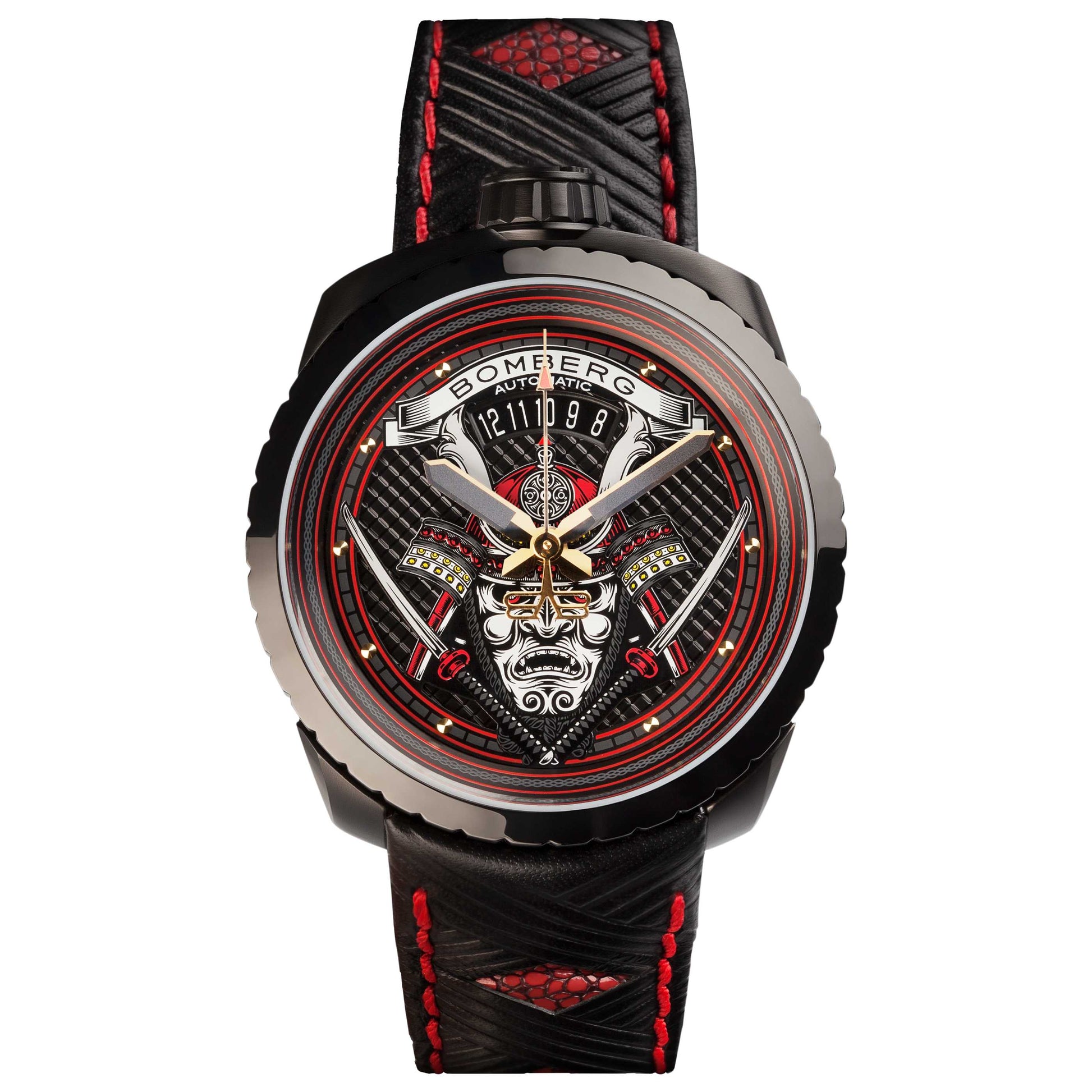 Front view of Bomberg Bolt-68 Men's Automatic Watch BS45CHAPBA-037-3