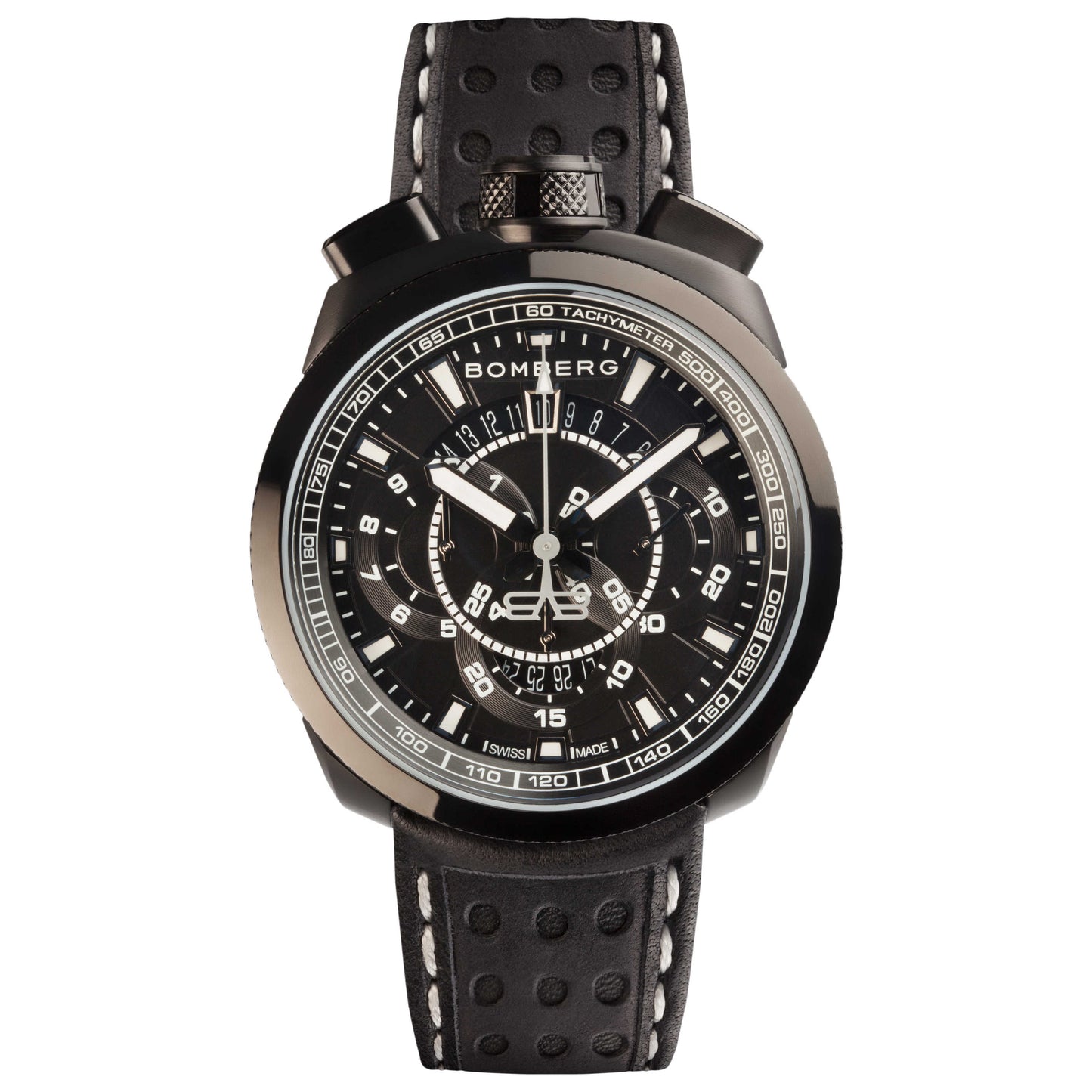 Front view of Bomberg Bolt-68 Men's Quartz Watch BS45CHPBA-014-3