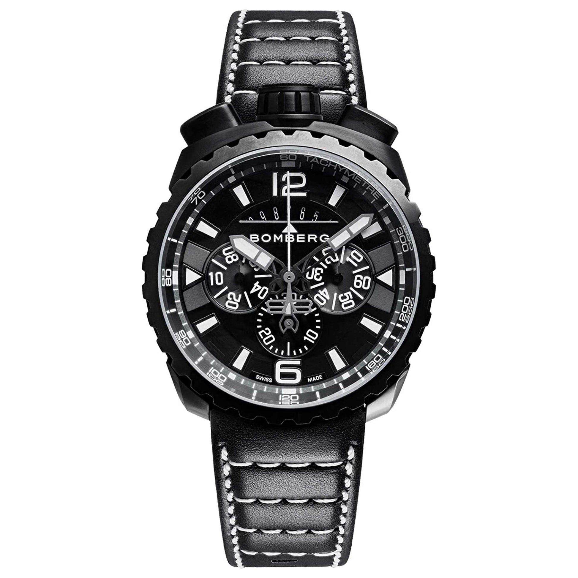 Front view of Bomberg Bolt-68 Men's Quartz Watch BS45CHPBA-050-6-3