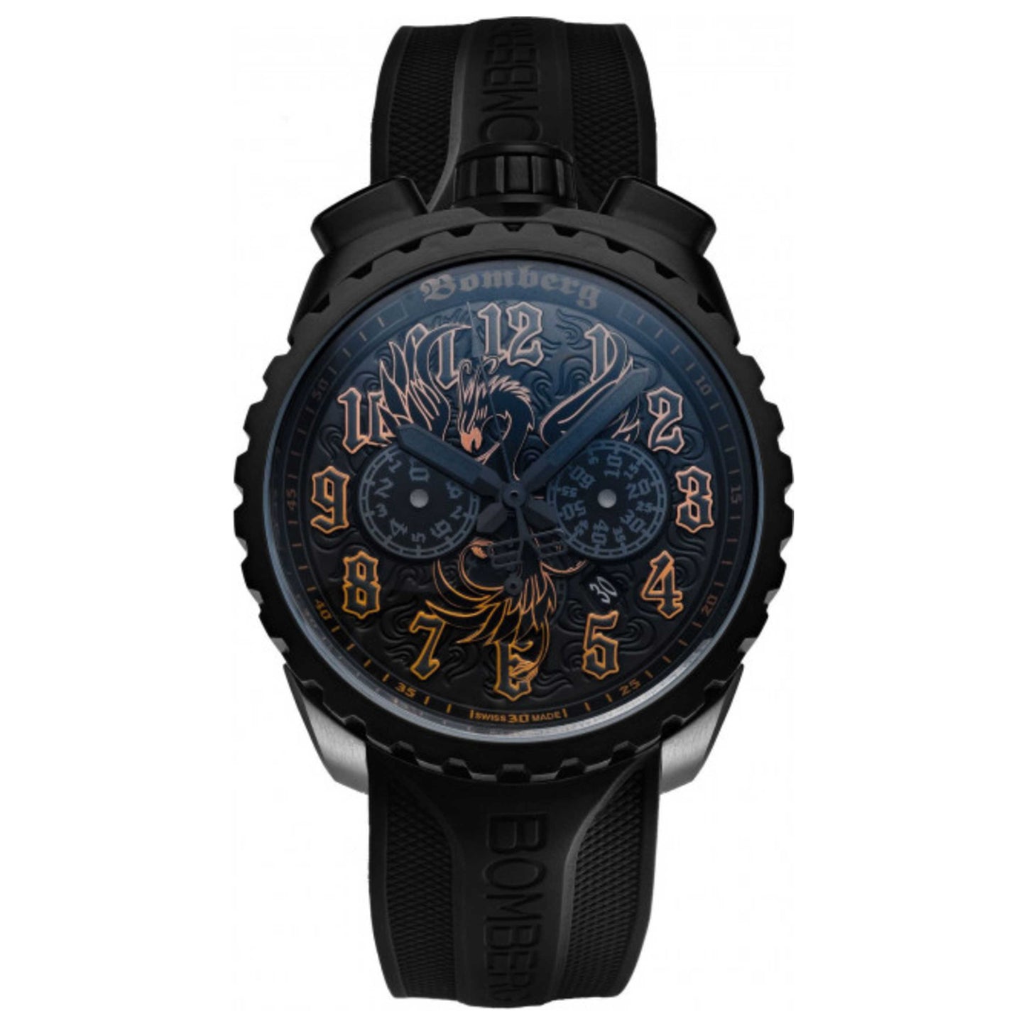 Front view of Bomberg BOLT-68 Men's Quartz Watch BS45CHPBA-NJ1-3