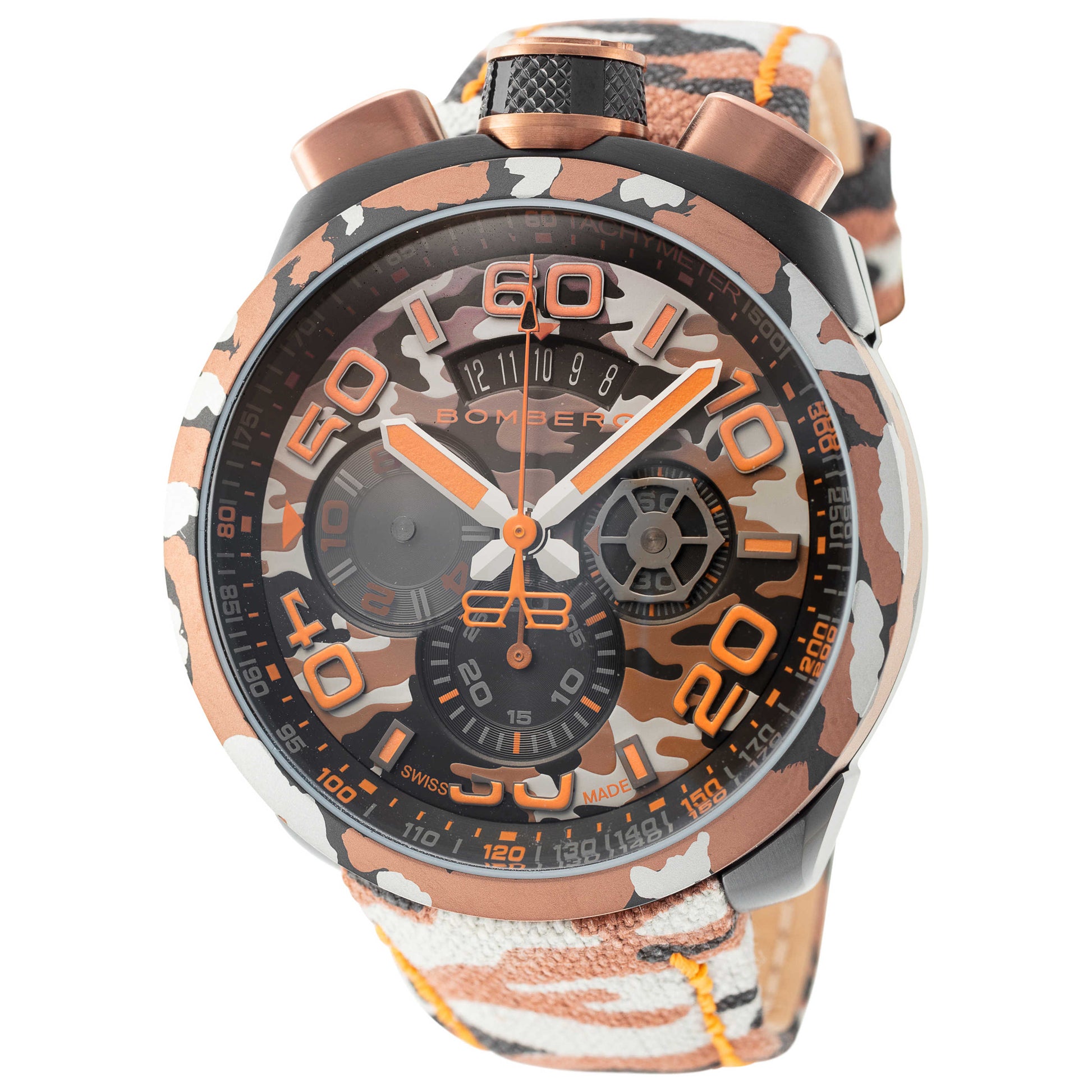 Front view of Bomberg Bolt-68 Men's Quartz Watch BS45CHPCA-047-3