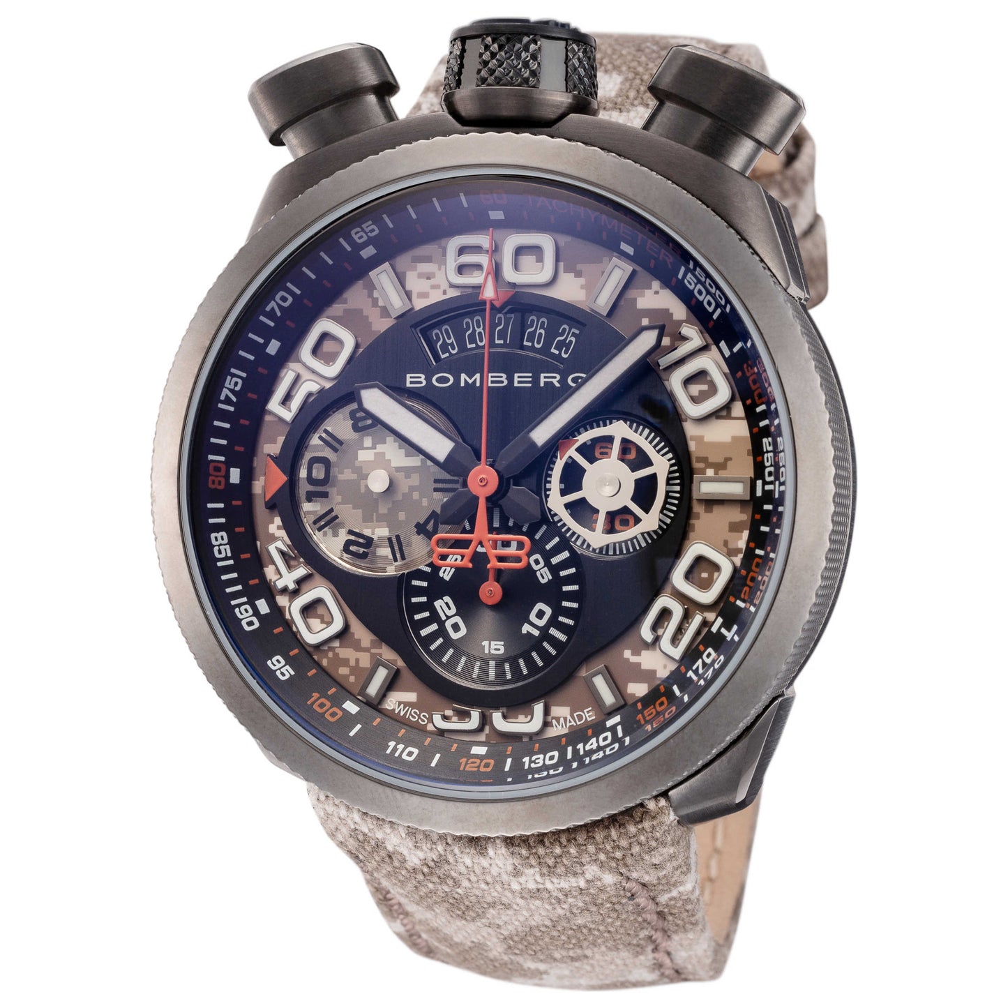 Front view of Bomberg Bolt-68 Men's Quartz Watch BS45CHPGM-018-3