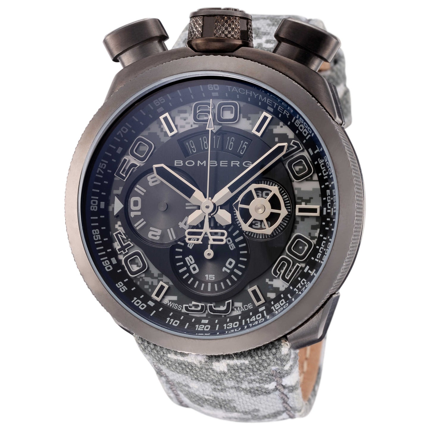 Front view of Bomberg Bolt-68 Men's Quartz Watch BS45CHPGM-019-3