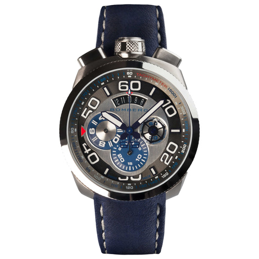 Front view of Bomberg Bolt-68 Men's Quartz Watch BS45CHSS-007-3