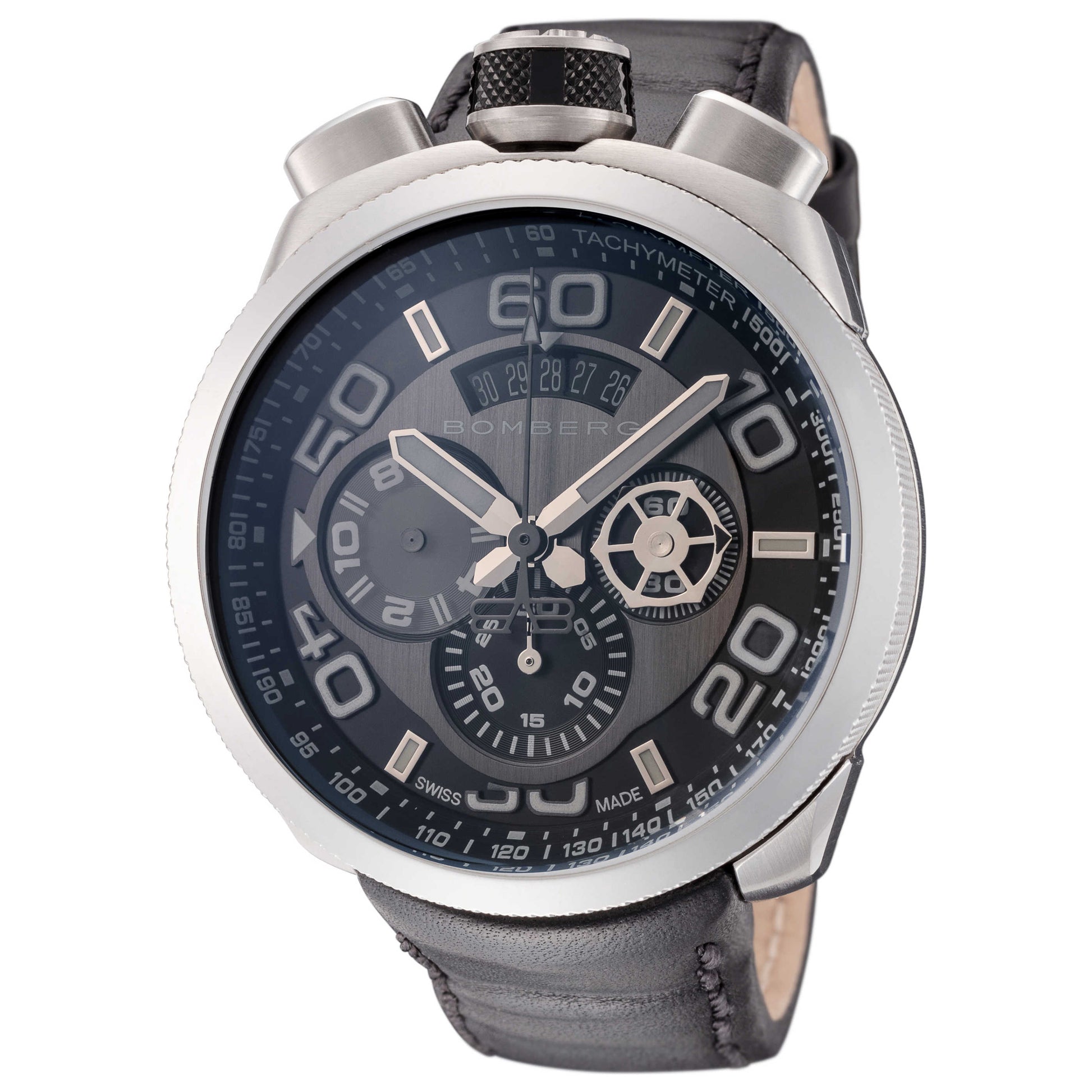 Front view of Bomberg Bolt-68 Men's Quartz Watch BS45CHSS-008-3