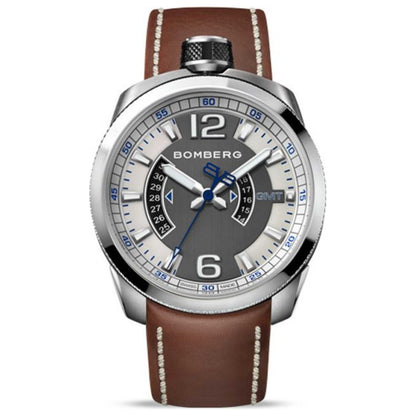 Front view of Bomberg BOLT-68 Men's Quartz Watch BS45GMTSS-001-3