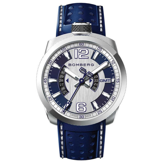 Front view of Bomberg Bolt-71 Men's Quartz Watch BS45GMTSS-002-3