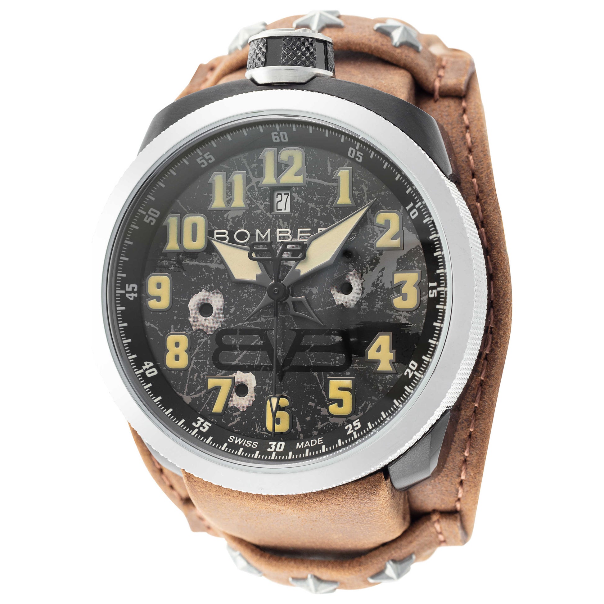 Front view of Bomberg Bolt-68 Men's Quartz Watch BS45H3SP-VPI-1-3