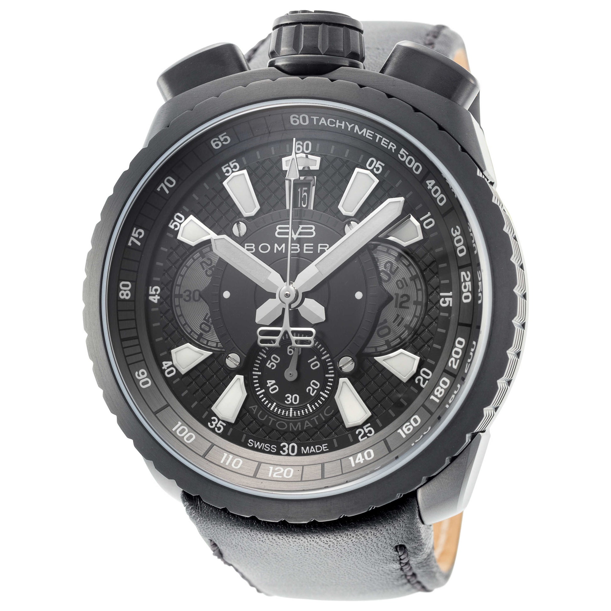 Front view of Bomberg Bolt-68 Men's Automatic Watch BS47CHAPBA-021-3