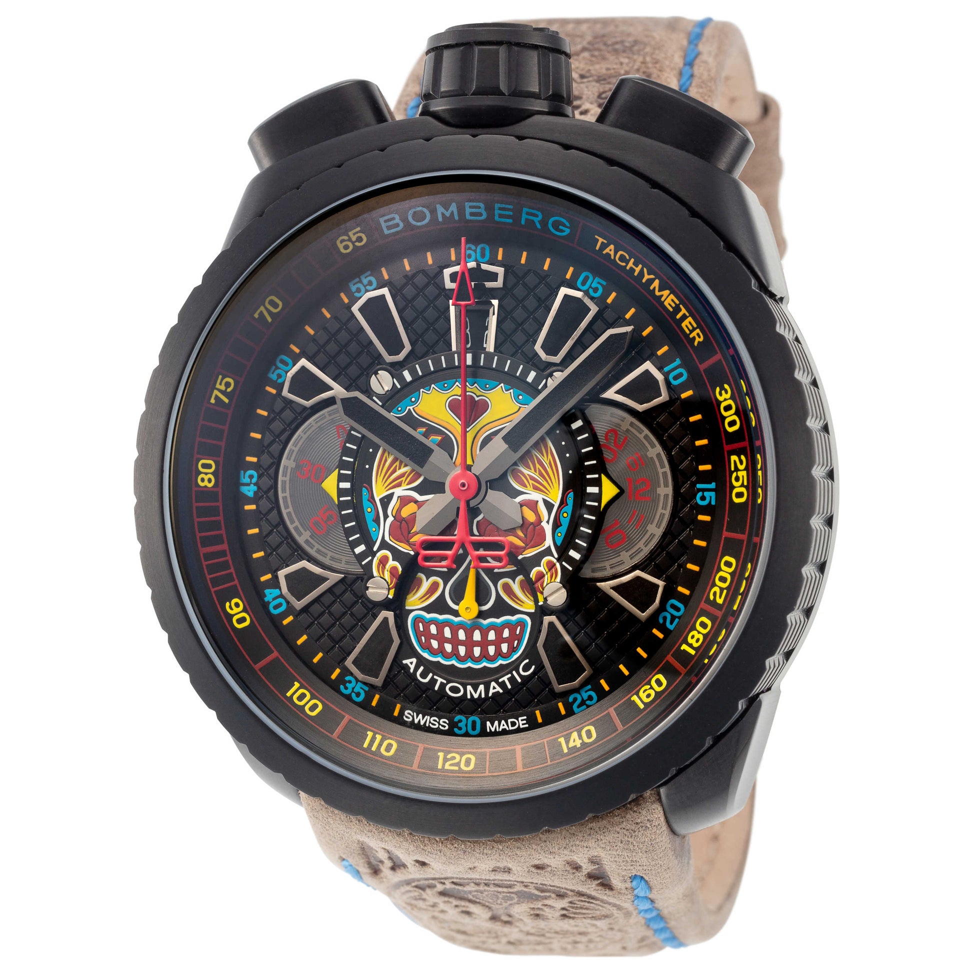 Front view of Bomberg Bolt-68 Men's Automatic Watch BS47CHAPBA-024-3-3