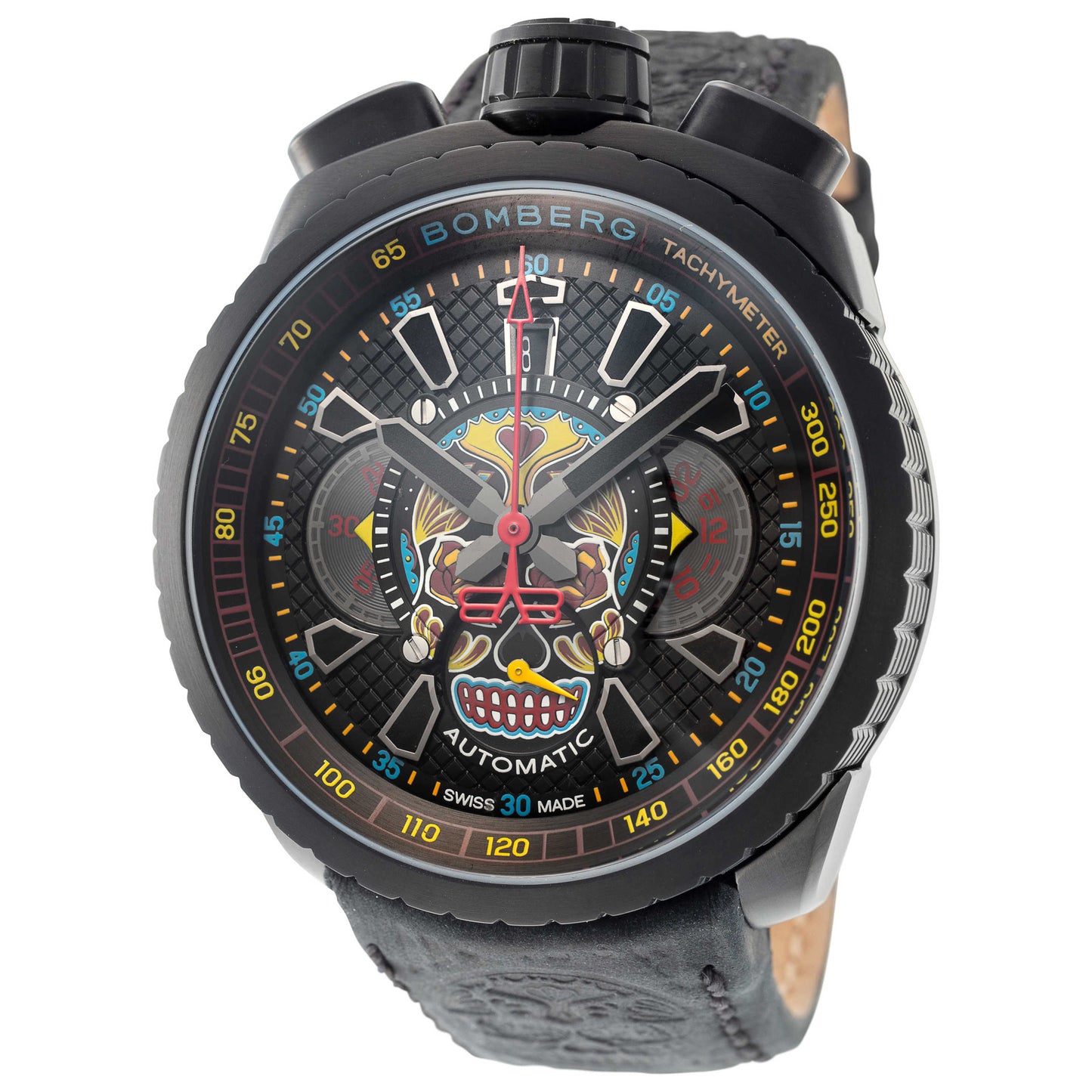 Front view of Bomberg Bolt-68 Men's Automatic Watch BS47CHAPBA-024-4-3