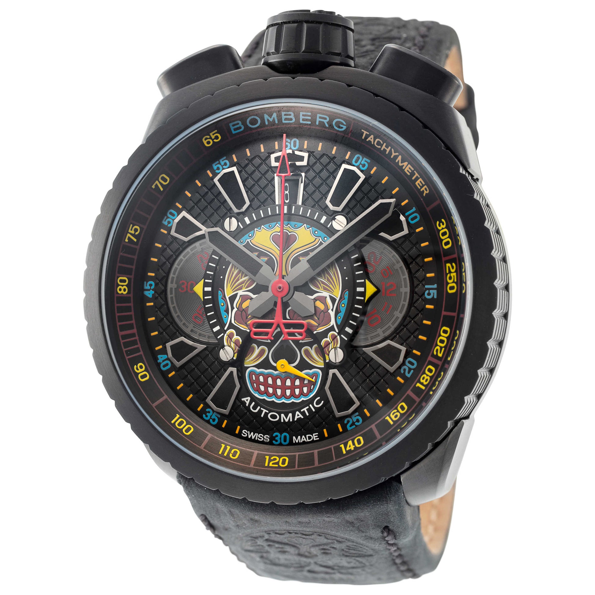 Front view of Bomberg Bolt-68 Men's Automatic Watch BS47CHAPBA-024-4-3