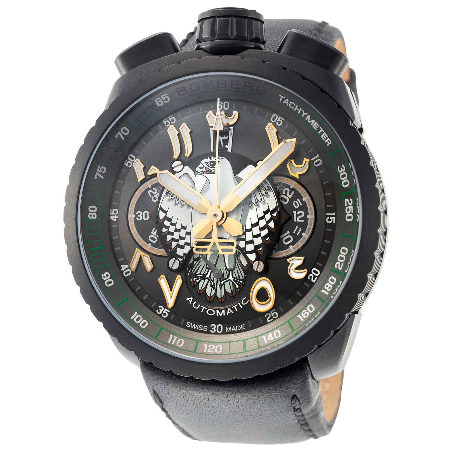 Front view of Bomberg Bolt-68 Men's Automatic Watch BS47CHAPBA-025-1-3
