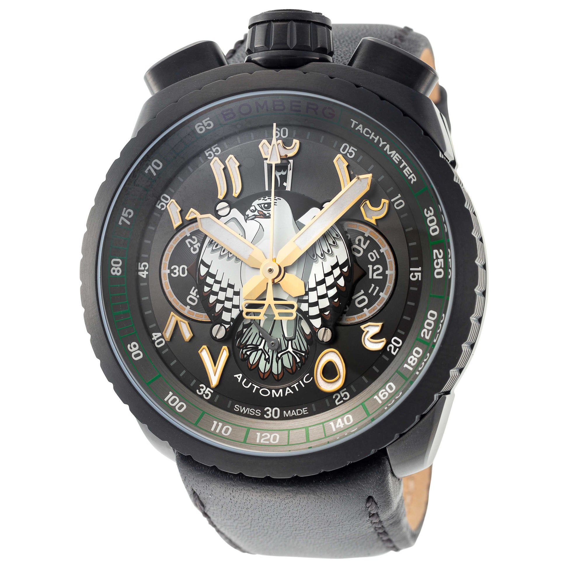 Front view of Bomberg Bolt-68 Men's Automatic Watch BS47CHAPBA-025-1-3