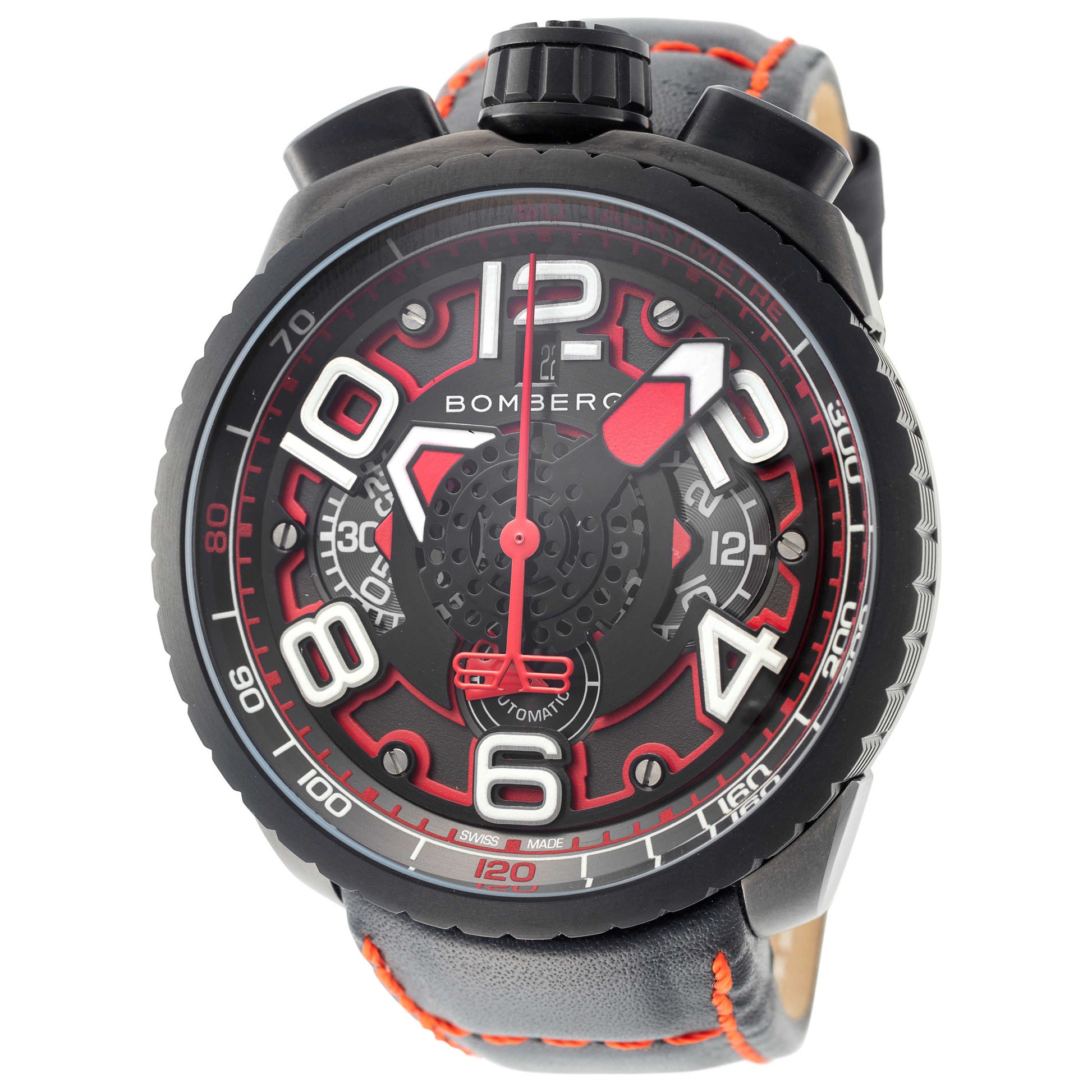 Front view of Bomberg Bolt-68 Men's Automatic Watch BS47CHAPBA-041-1-3