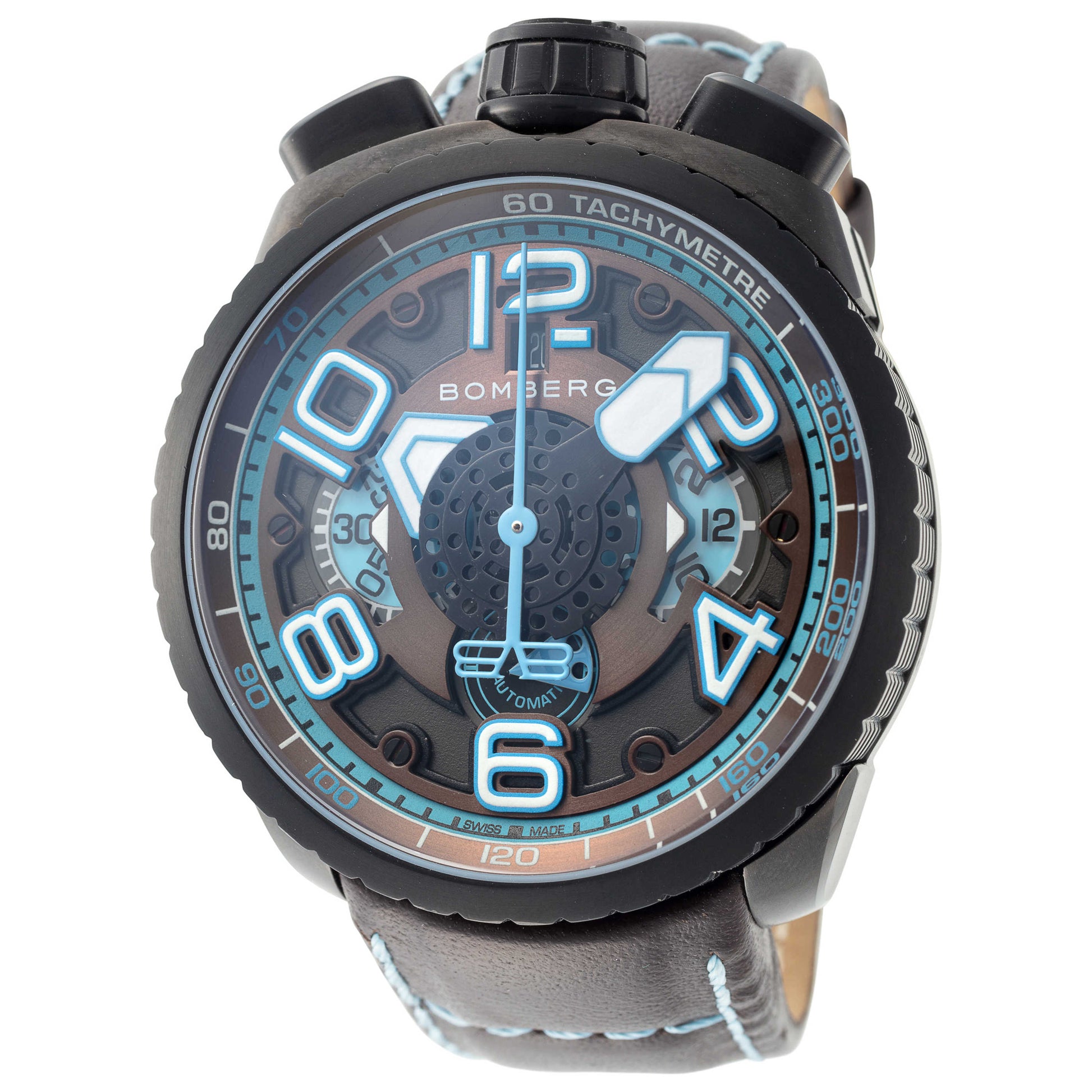 Front view of Bomberg Bolt-68 Men's Automatic Watch BS47CHAPBA-041-2-3