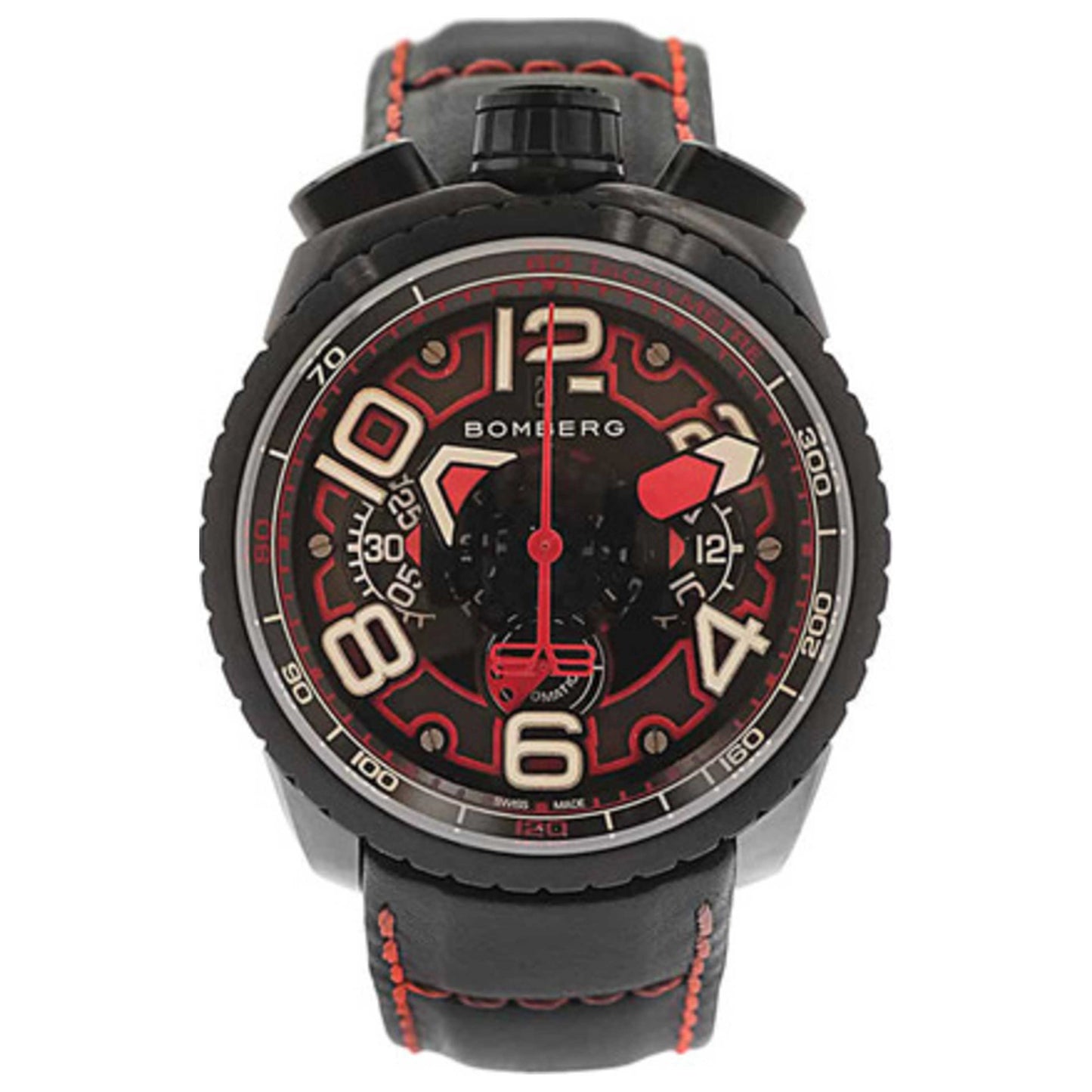 Front view of Bomberg Bolt-68 Men's Automatic Watch BS47CHASP-041-1-3