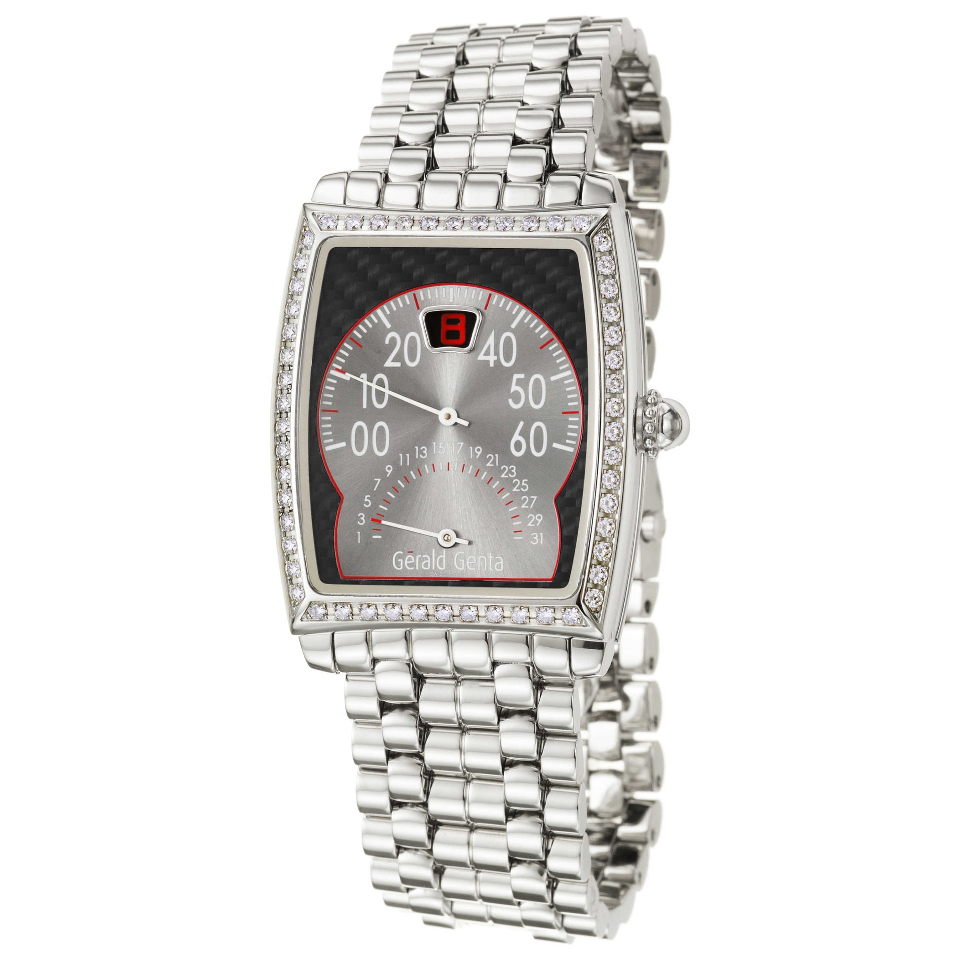 Front view of Gerald Genta Solo Men's Automatic Watch BSO-L-10-243-B1BDS01
