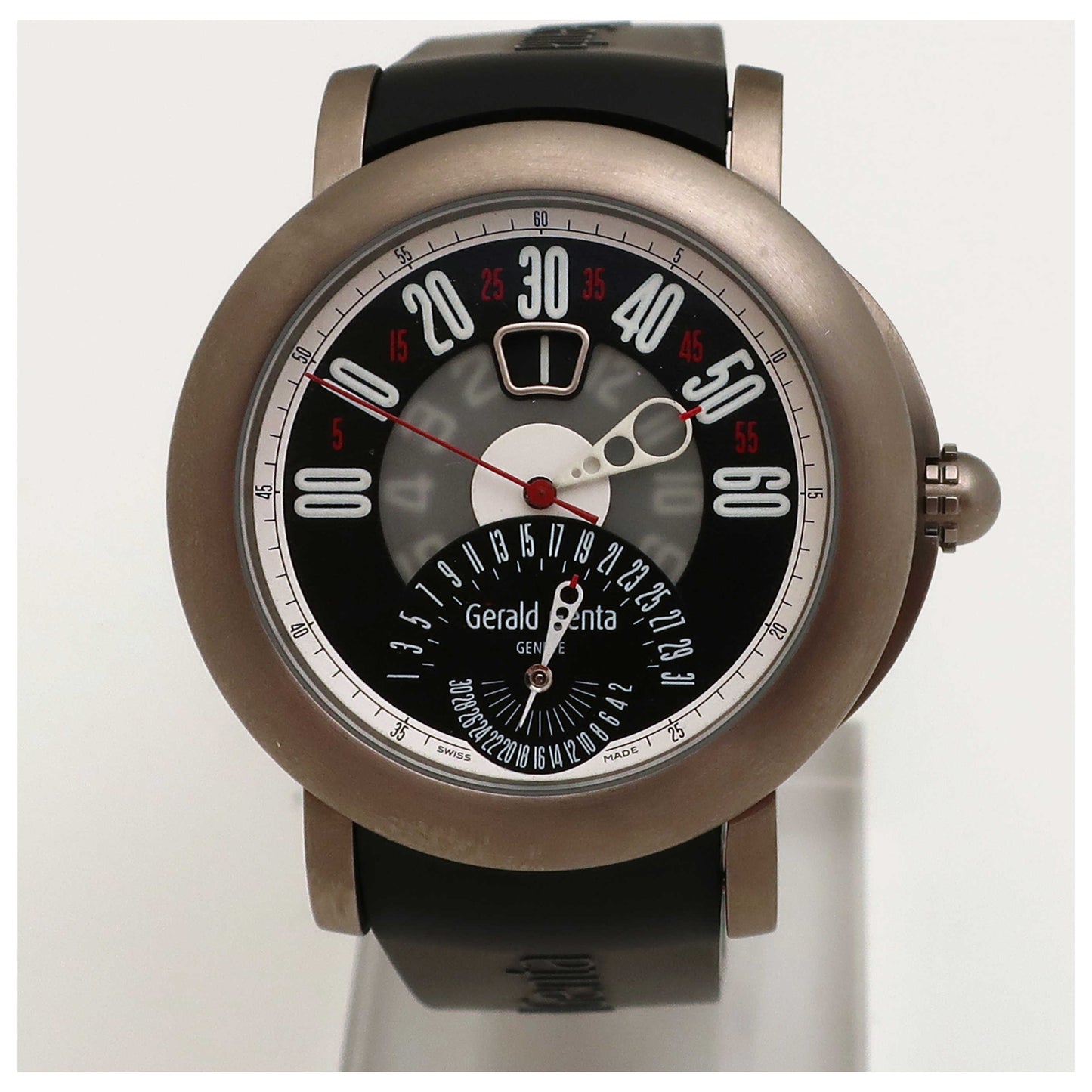 Front view of Gerald Genta Arena Men's Automatic Watch BSP-Y-80-263-CABD-PO