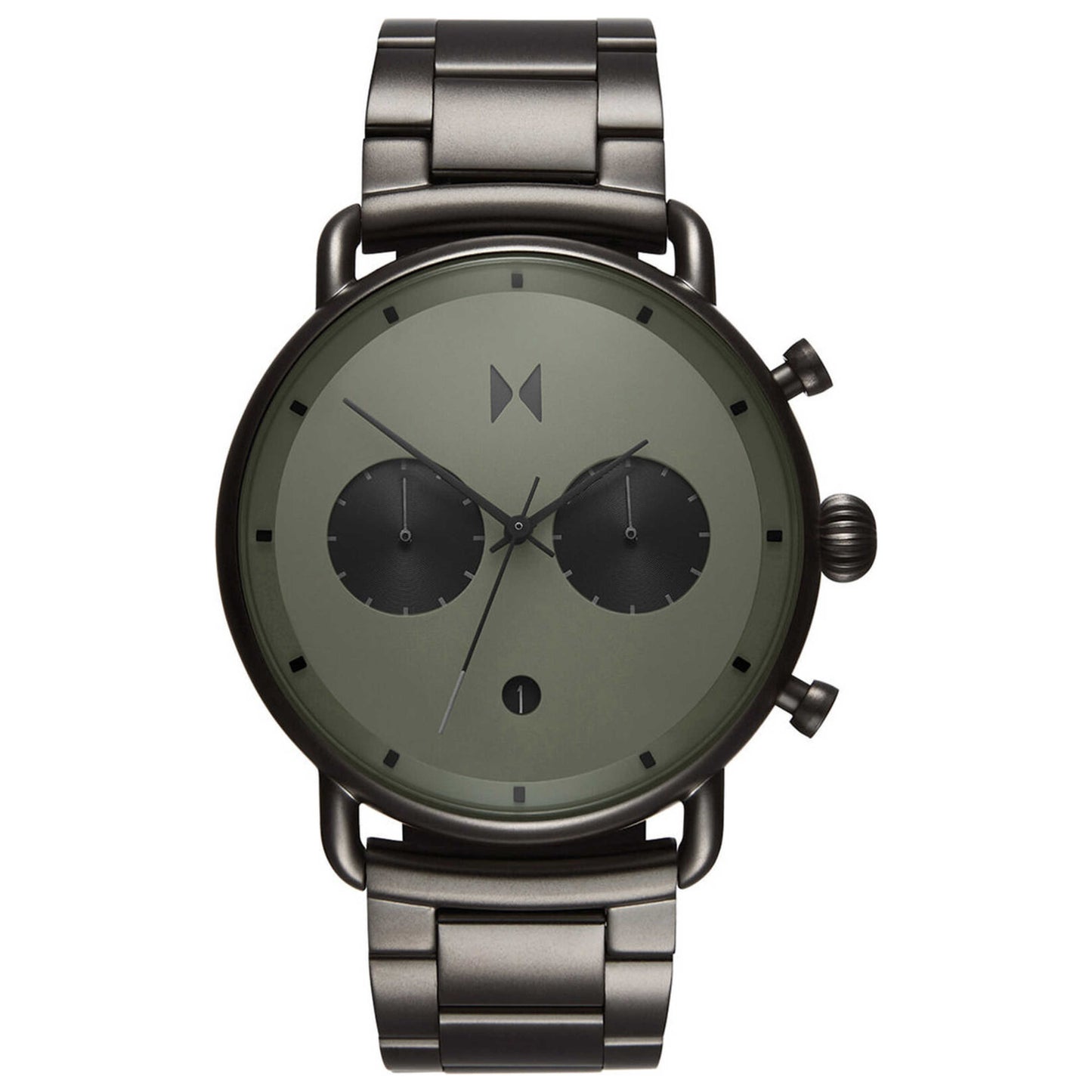 Front view of MVMT Blacktop Men's Quartz Watch BT01-OLGU