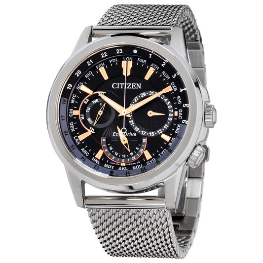 Front view of Citizen CALENDRIER Men's Solar Powered Quartz Eco-Drive Watch BU2020-70E