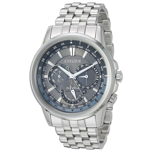Front view of Citizen Calendrier Men's Solar Powered Quartz Eco-Drive Watch BU2021-51H