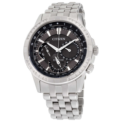 Front view of Citizen Calendrier Men's Solar Powered Quartz Eco-Drive Watch BU2080-51H