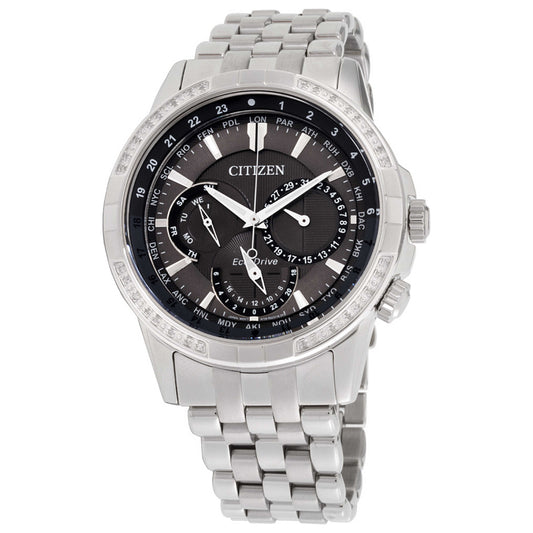 Front view of Citizen Calendrier Men's Solar Powered Quartz Eco-Drive Watch BU2080-51H