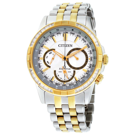 Front view of Citizen Calendrier Men's Solar Powered Quartz Eco-Drive Watch BU2084-51A