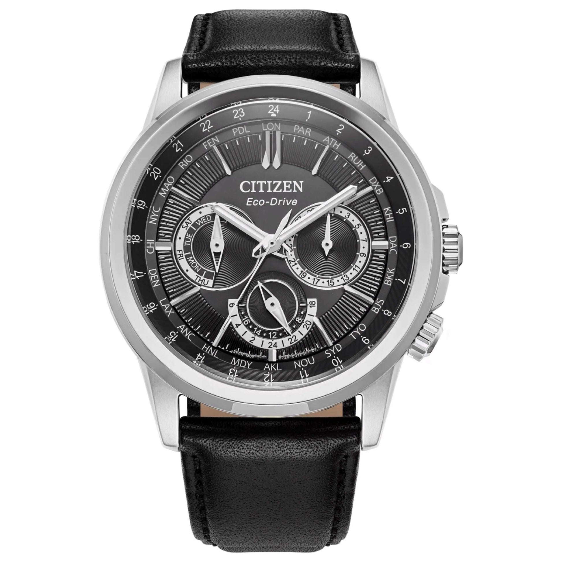 Front view of Citizen Classic Men's Solar Powered Quartz Eco-Drive Watch BU2100-05E