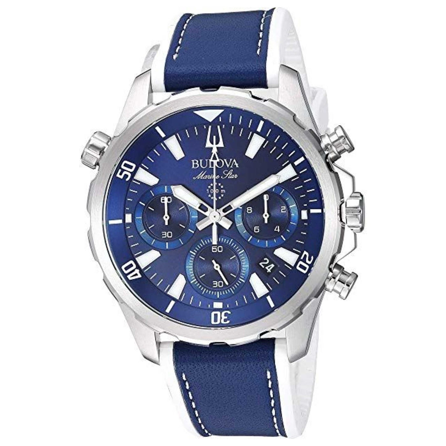 Front view of Bulova Marine Star Men's Quartz Watch BUL96B287
