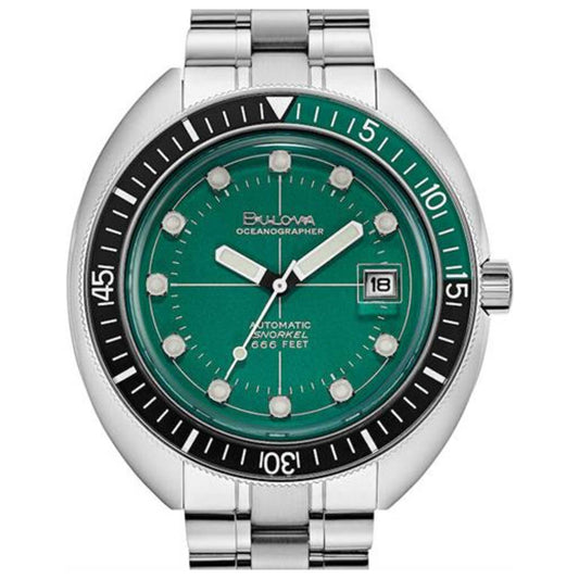 Front view of Bulova Oceanographer Men's Automatic Watch BUL96B322