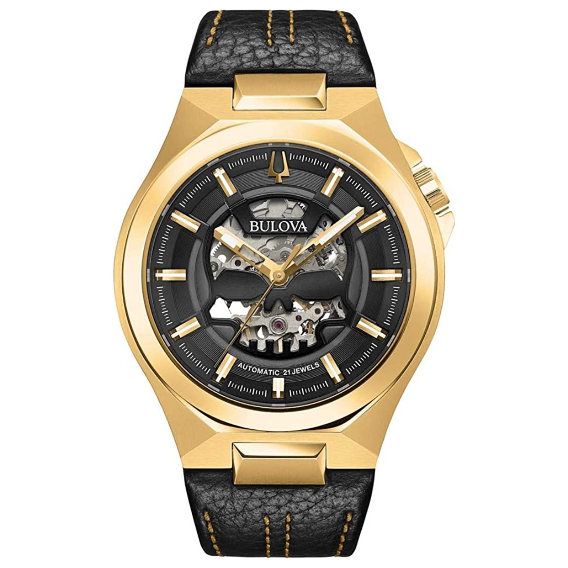 Front view of Bulova Maquina Men's Automatic Watch BUL97A148