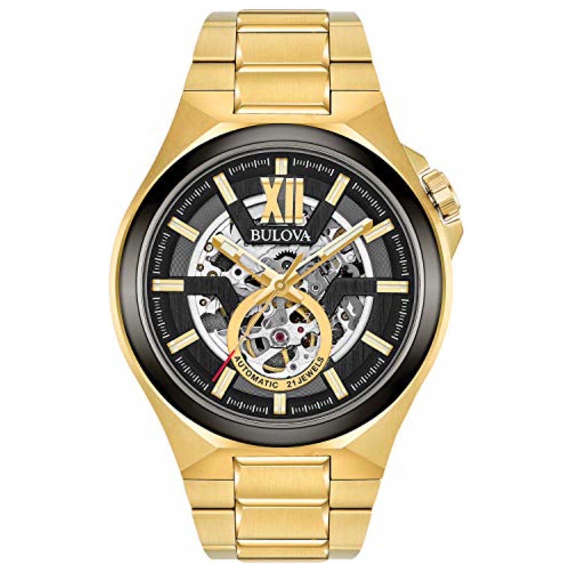 Front view of Bulova Maquina Men's Automatic Watch BUL98A178