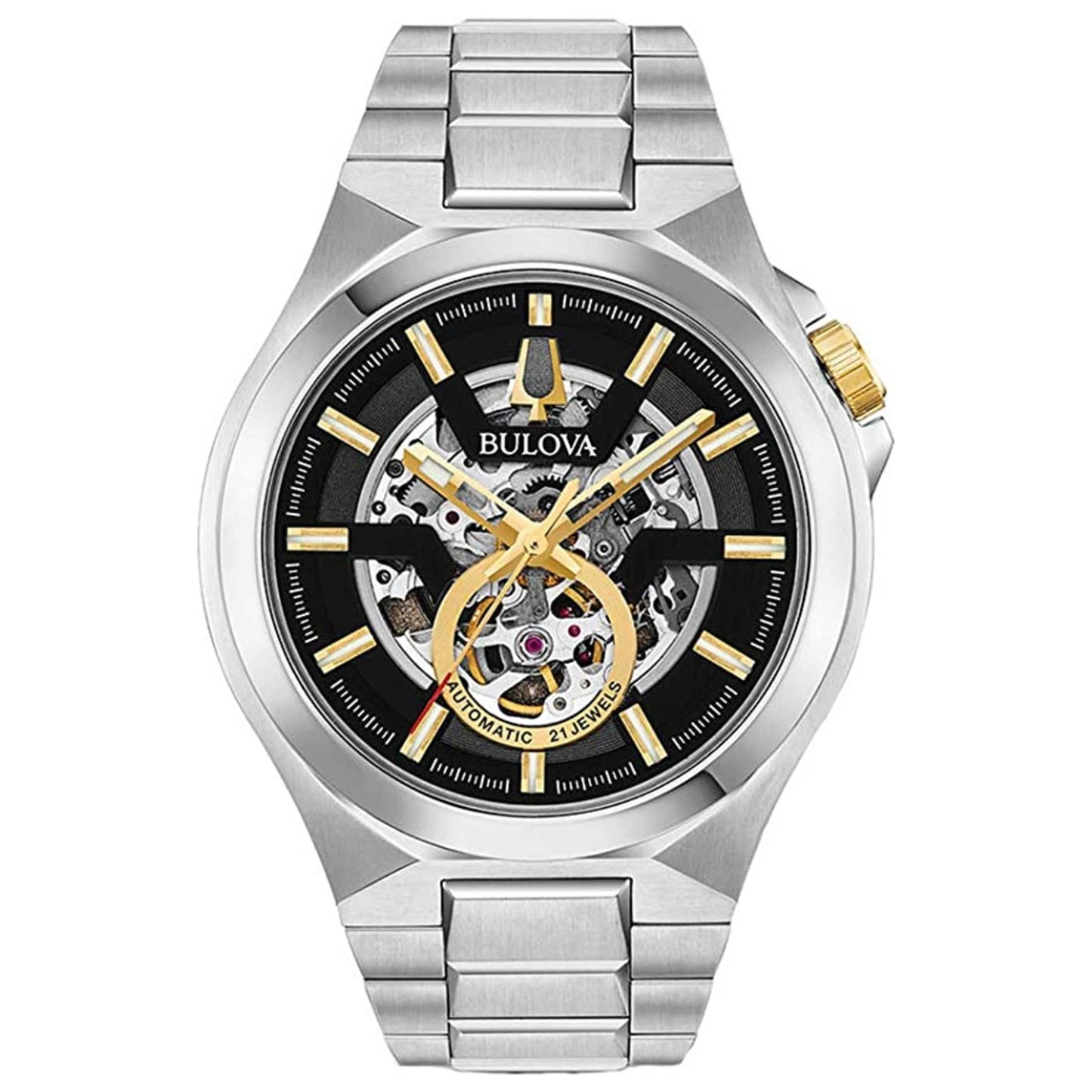 Front view of Bulova Maquina Men's Automatic Watch BUL98A224