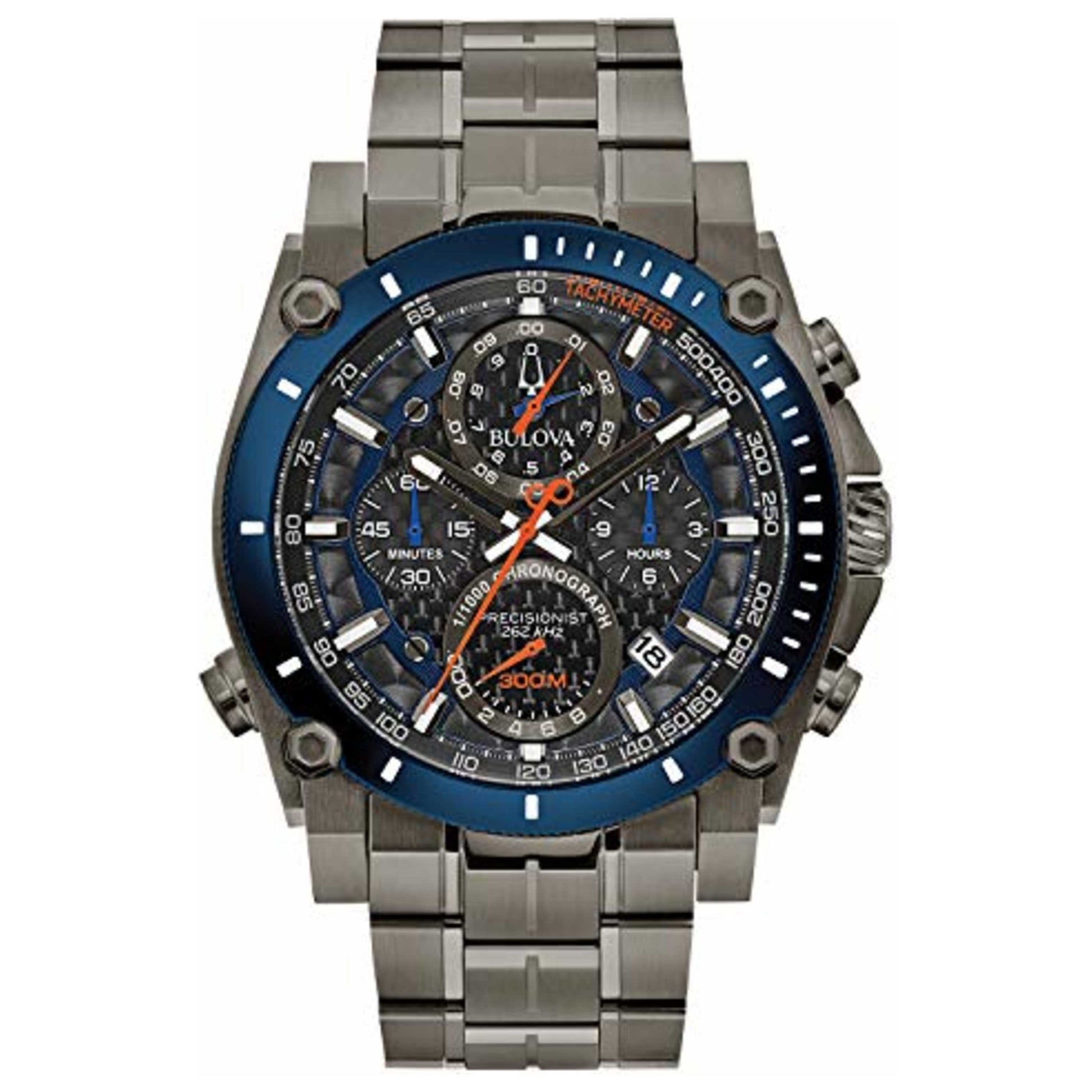 Front view of Bulova Precisionist Men's Quartz Watch BUL98B343