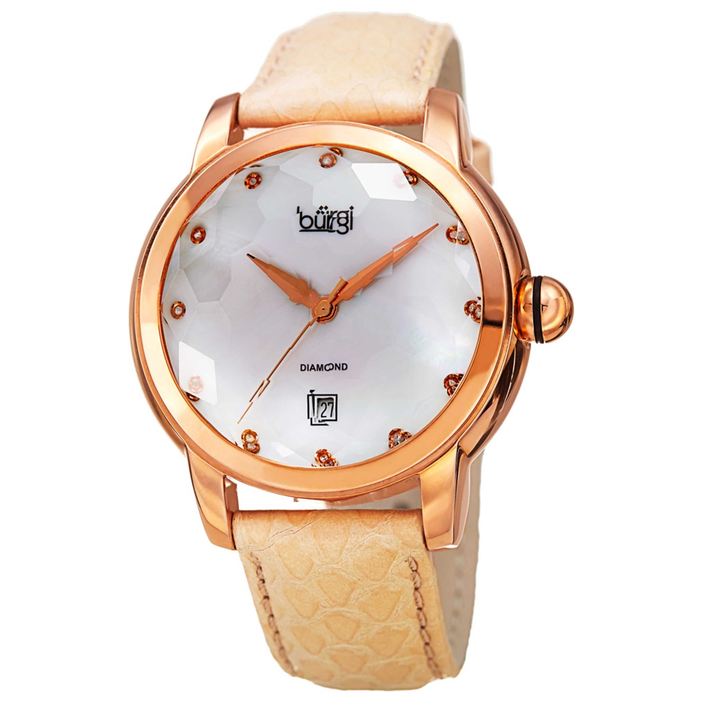 Front view of Burgi Classic Women's Quartz Watch BUR014P