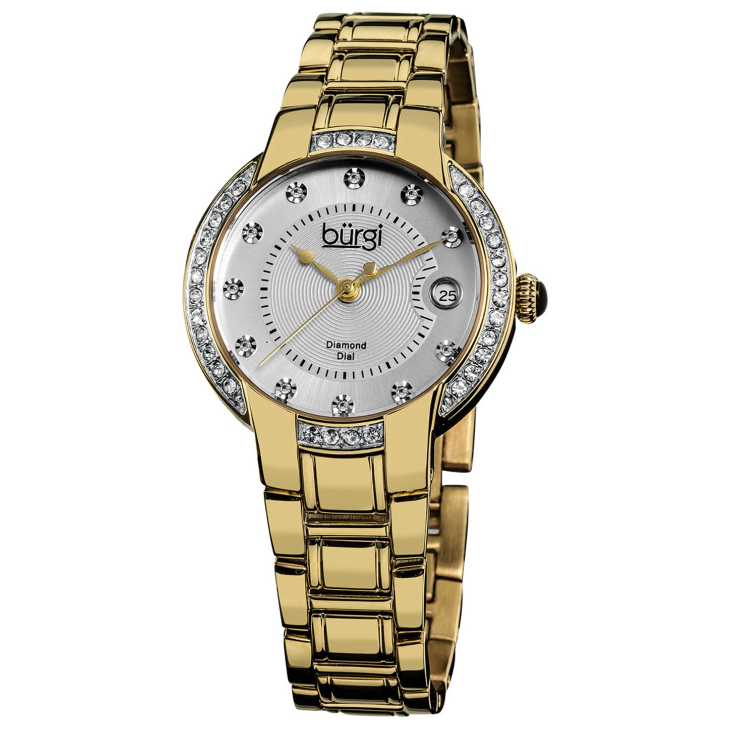 Front view of Burgi Classic Women's Quartz Watch BUR077YG