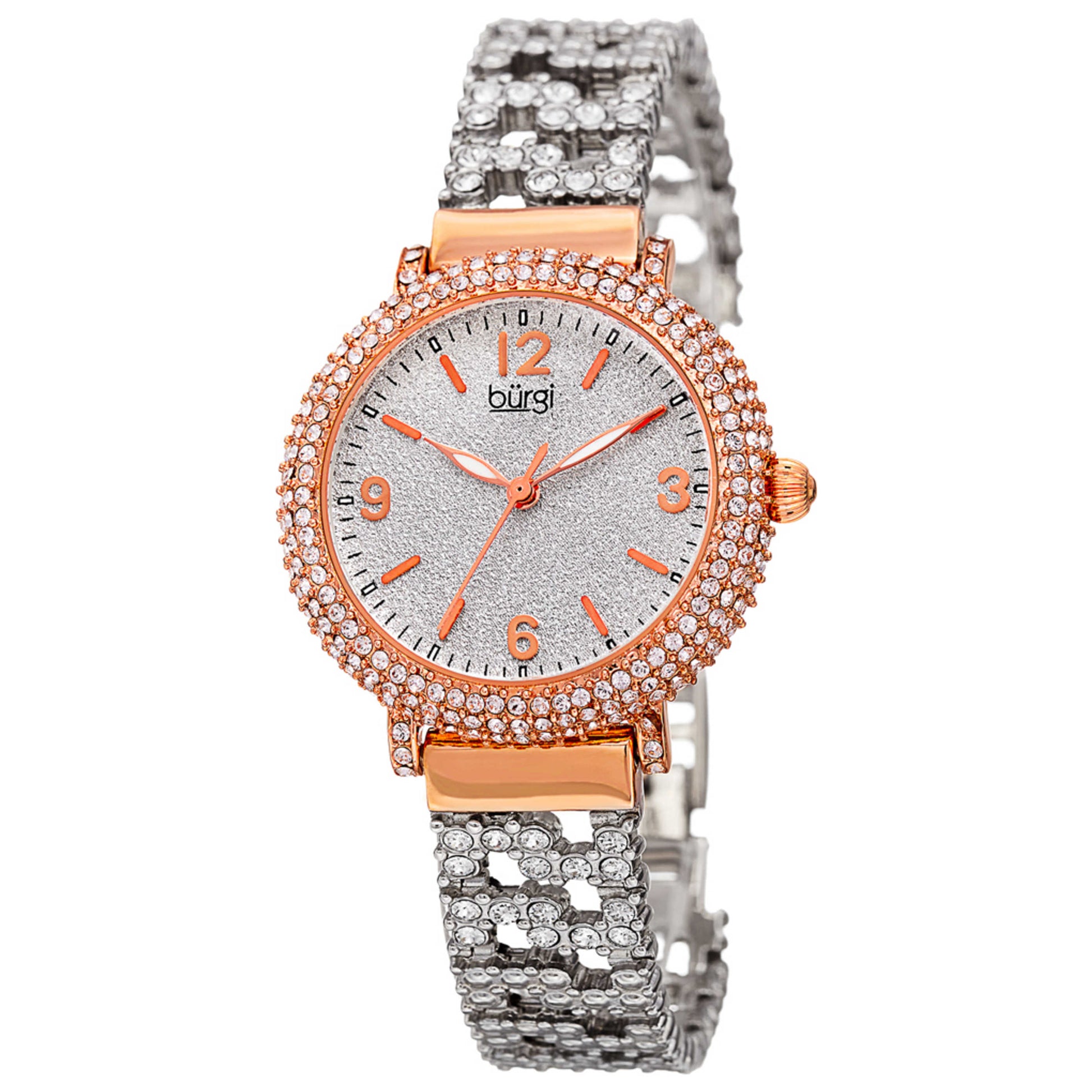Front view of Burgi Classic Women's Quartz Watch BUR140RG
