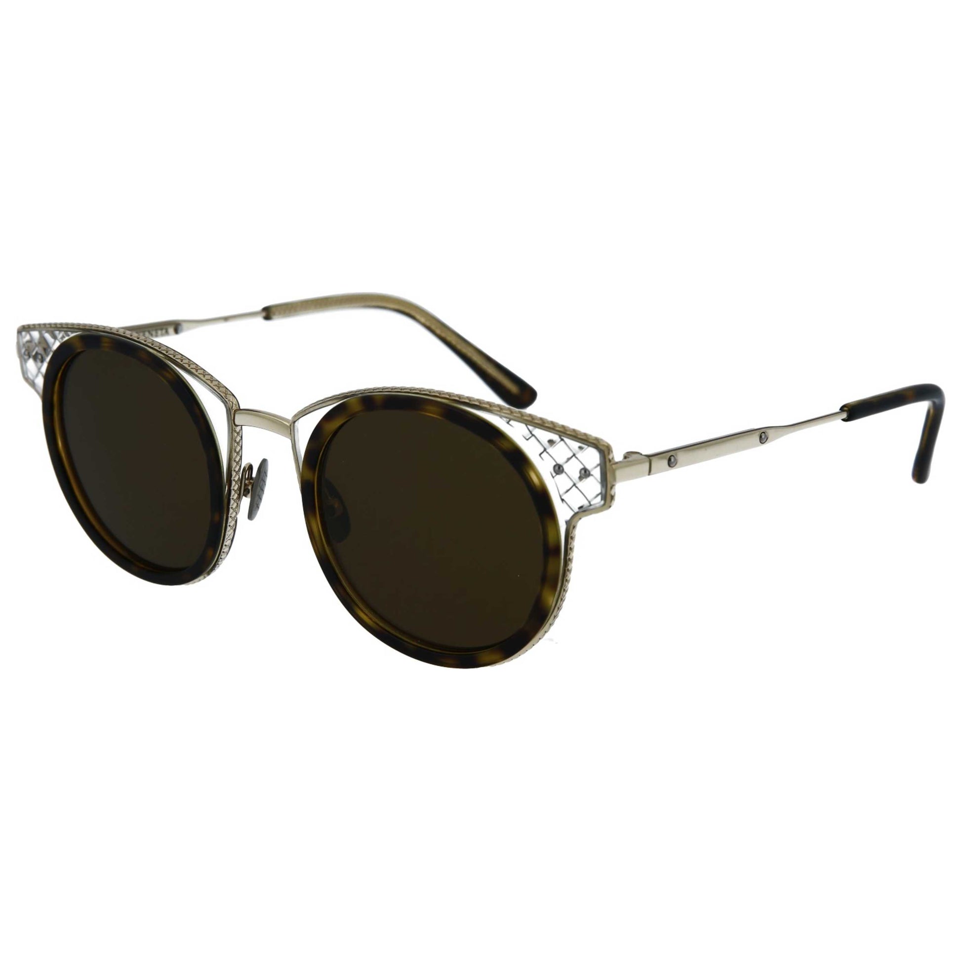 Front view of Bottega Veneta Fashion Unisex Sunglasses BV0063S-30000528-005