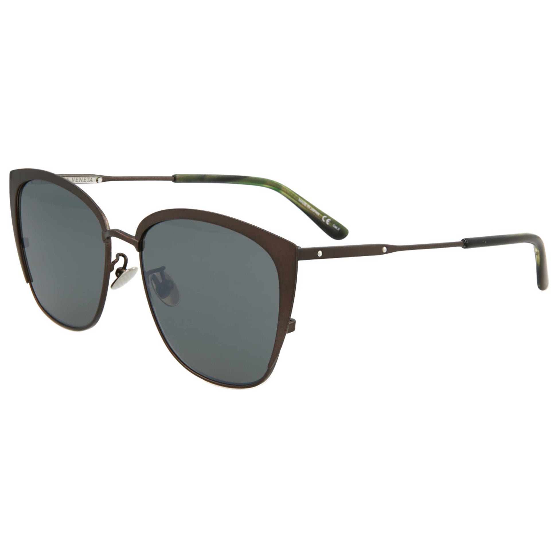 Front view of Bottega Veneta Novelty Unisex Sunglasses BV0089SK-30000798-003